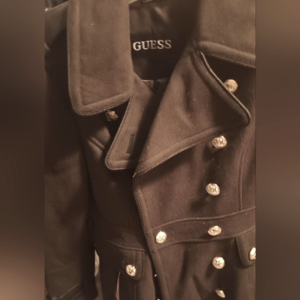 NWT Guess Military Double Breast Coat Small